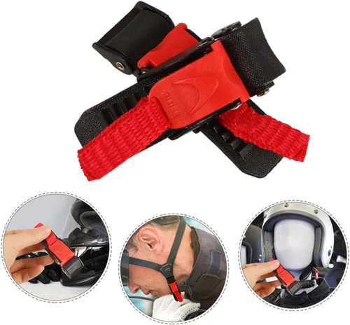 Vista 8 de SOLUSTRE 4 hebillas de liberación rápida, ajuste de pompón duradero para sombreros de seguridad, accesorio conveniente para varios cascos, diseño