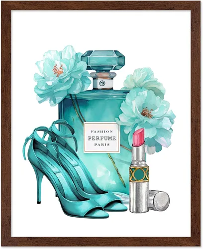 Vista 28 de Monem Art - Póster de moda, estampado de diseñador rosa, arte de zapatos, arte de perfume, arte de lápiz labial, regalo para mujeres y fashionistas