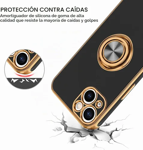 Vista 3 de BENTOBEN Funda para iPhone 13, funda para iPhone 13, ajuste delgado, soporte de anillo de 360°, soporte magnético para automóvil, soporte para Negro