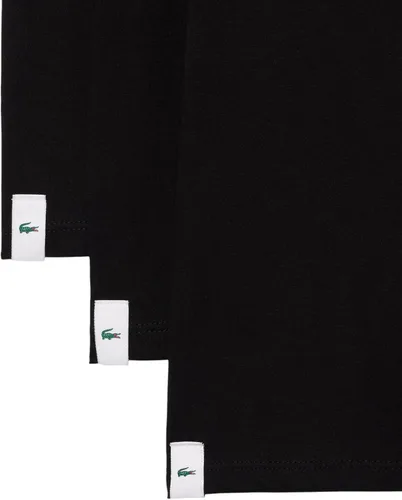 Vista 3 de Lacoste Camiseta interior 100% algodón con cuello en V para hombre, 3 unidades Negro