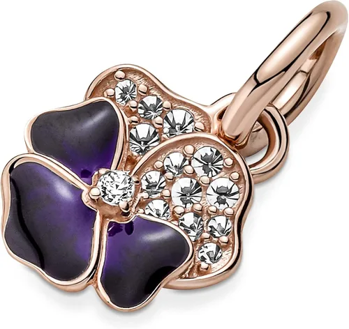 Vista 2 de Pandora 780776C01 - Abalorio colgante de flor de panadería morado profundo Plata de ley circonita