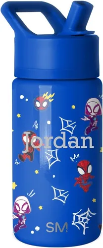Vista 24 de Simple Modern Kids Summit - Botella de agua con tapa con pajilla, vaso de acero inoxidable de 14 onzas con aislamiento para niñas, para la escuela