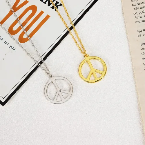 Vista 8 de Peace Sign Necklace Earrings Set for Women Hippie Costume Accessories 60s 70s Jewelry Outfits Halloween Party Favors