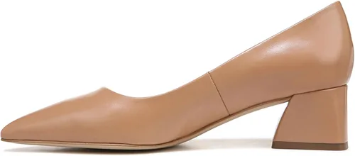 Vista 17 de Franco Sarto Women's Racer Pointed Toe Block Heel Pumps Zapatilla Ballet Rosa Claro Gamuza