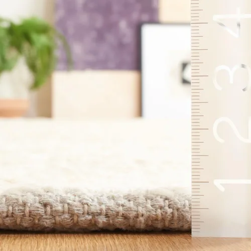 Vista 2 de SAFAVIEH Natura Collection - Alfombra de pasillo de 8 pies, color beige y marfil, diseño moderno, ideal para zonas de alto tráfico en pasillo, baño