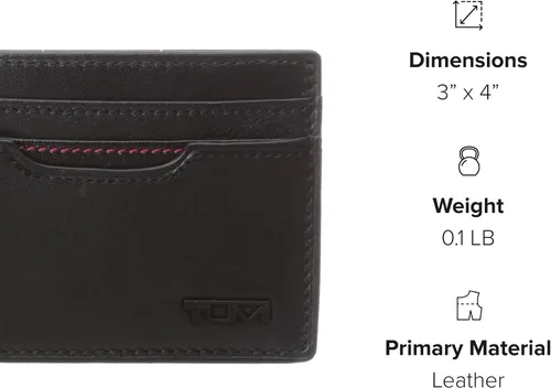 Vista 7 de TUMI Estuche para tarjetas con clip para dinero Delta para hombre, Negro