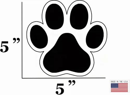 Vista 2 de Rogue River Tactical Calcomanía para parachoques con estampado de pata de perro y gato para automóvil, regalo para laptop, pared, ventana, 5 pulgadas