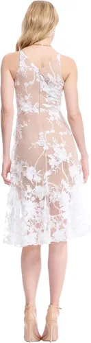 Vista 4 de Dress the Population Vestido midi para mujer Audrey, con escote profundo