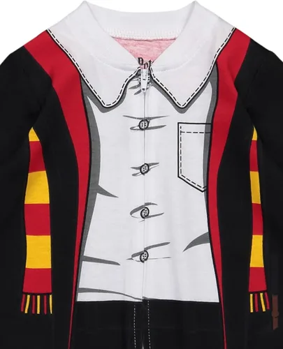 Vista 7 de Warner Bros Overol con cremallera y capa de disfraz Gryffindor Gris