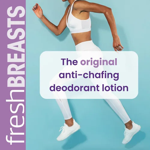 Vista 2 de Fresh Body FB Fresh Breasts - Loción desodorante antirozaduras en polvo, 3.4 onzas, desodorante de cuerpo entero para mujeres, muslos interiores