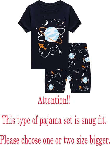 Vista 2 de Pijama Family Feeling para niño conjunto de pijama con short 100 algodón