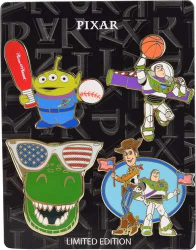 Vista 9 de Disney Pixar - Juego de 4 pines esmaltados, 1.75 pulgadas, edición limitada, Sin gemas.