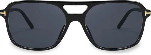 Vista 2 de FEISEDY B4103 - Lentes de sol estilo retro y cuadrado de los años 70