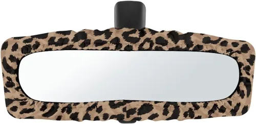 Vista 28 de Funda para espejo retrovisor de automóvil con estampado de vaca negro, protector de espejo retrovisor automático elástico
