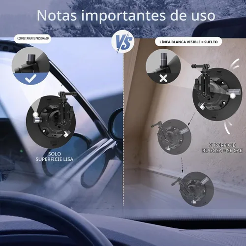 Vista 6 de EMART Soporte para cámara de coche de 6 pulgadas, soporte de ventosa