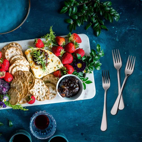 Vista 5 de Hiware Juego de 12 tenedores de acero inoxidable para ensalada y postre, apto para lavavajillas, 6.7 pulgadas