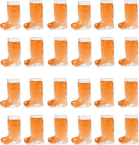 Vista 5 de Juego de vasos de chupito de botas de vaquero – Real (no plástico), decoraciones de vaquera y despedida de soltera, fiesta temática del oeste