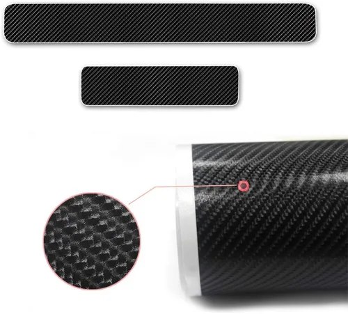 Vista 2 de MAITE Protector de umbral de puerta para GMC Sierra Yukon XL, calcomanías de fibra de carbono para terreno, protector de umbral de puerta