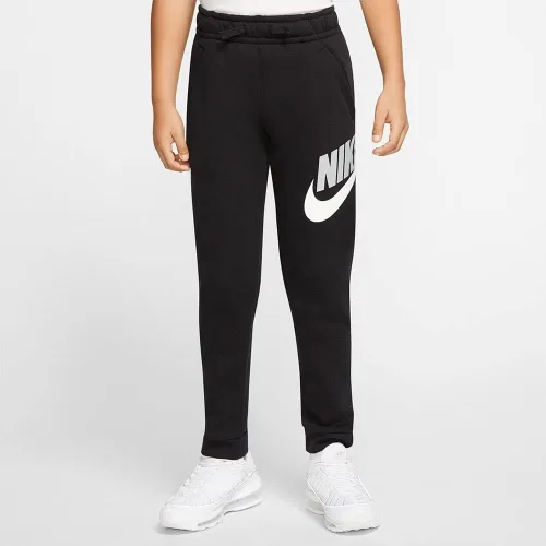 Vista 3 de Nike Pantalones Sportswear Club + HBR para niño (niños grandes), negronegro, SM (7-8 niños grandes), NegroNegro