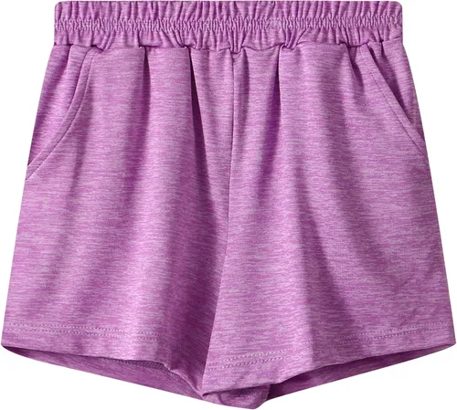 Vista 8 de BYONEME Pantalones cortos deportivos para niñas pequeñas y grandes, para entrenamiento, baloncesto, fútbol, deportes, para niñas adolescentes