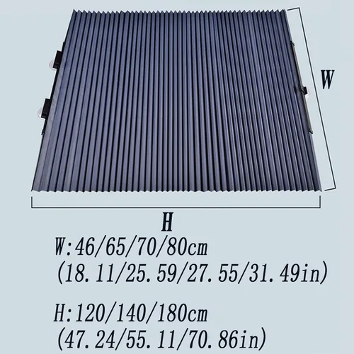 Vista 6 de Persiana enrollable con ventosa, persianas enrollables opacas sin taladrar, persianas enrollables, protección solar, persiana enrollable