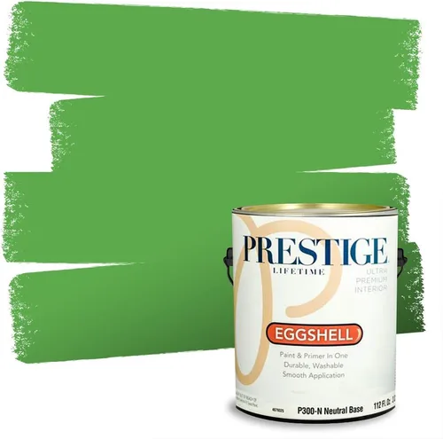 Vista 92 de PRESTIGE Pintura exterior e imprimación en uno, aloe, plano, 1 galón