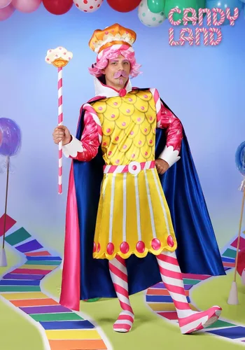 Vista 2 de Disfraz de King Kandy Candy Land para hombre