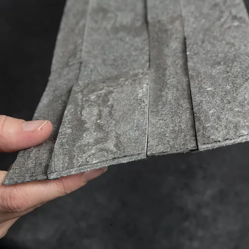 Vista 3 de Aspect Pelar y pegar piedra superpuesta contra salpicaduras de cocina, titanio elevado (kit de 15 pies cuadrados)