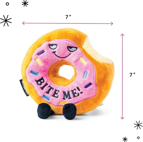 Vista 2 de Punchkins Donut Plushie - Bite Me Sassy Donut Plush, regalo para amigos, juguete de peluche de comida para regalar
