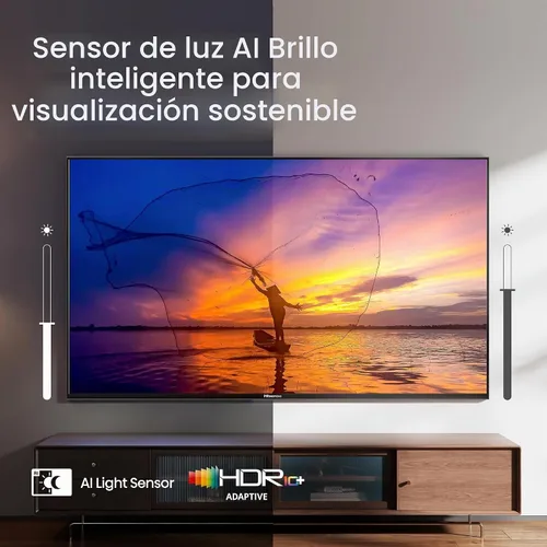 Vista 9 de Hisense 43" Serie E6 Cinema Hi-QLED 4K UHD Smart Fire TV (43E6QF, modelo 2025) - Sensor de luz AI, Dolby Vision · Atmos, control remoto por voz