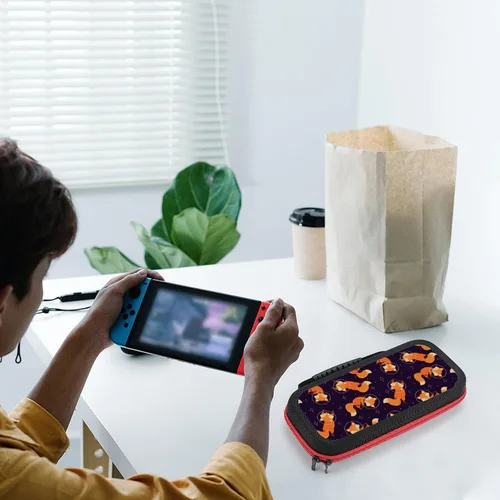 Vista 6 de Fox in Space Switch - Funda protectora de viaje compatible con Nintendo Switch