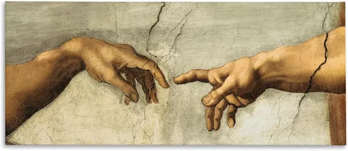 Vista 9 de Stupell Industries Manos de la creación de Adán - Placa de pared religiosa, 7 x 17 pulgadas Sin marco