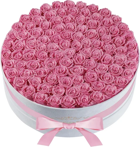 Vista 13 de Perfectione Roses 27 Rosas en una Caja, Rosa del Día de la Madre, Flores Preservadas para Ella, Flores para Entrega, Regalos de Cumpleaños