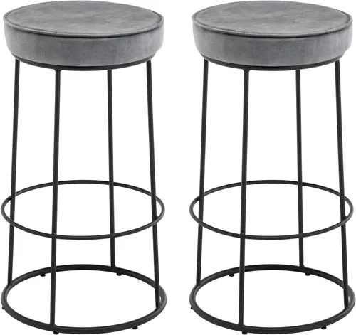 Vista 9 de DUHOME Juego de 2 taburetes de bar, taburete de cocina, taburetes de bar modernos de altura de mostrador, sillas de comedor para desayuno, taburete