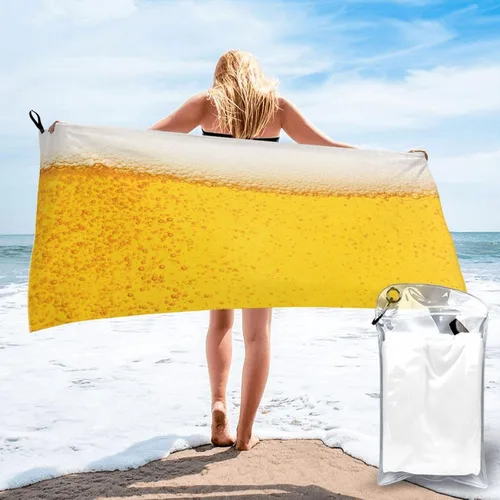 Vista 16 de Toalla de playa de microfibra, de gran tamaño, secado rápido (31.5 x 63 pulgadas), a prueba de arena, absorbentes, compactas, manta de playa, toalla