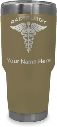 Vista 11 de LaserGram Vaso personalizado de 20 onzas, radiología (negro) Regalo grabado para radiólogos, acero inoxidable aislado al vacío, grabado con láser