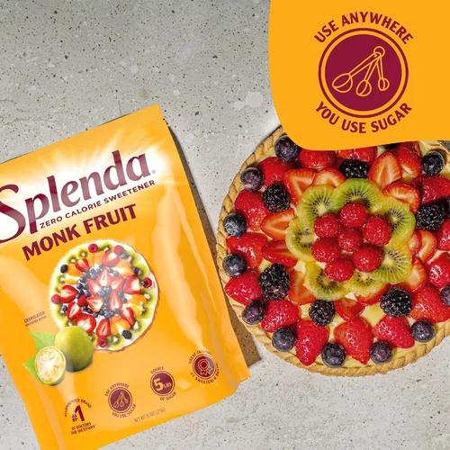 Vista 6 de Splenda Monk Fruit - Edulcorante granulado a base de plantas sin eritritol, sustituto del azúcar, 3.8 onzas (paquete de 1)