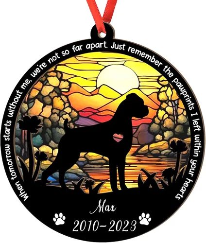 Vista 52 de Adorno personalizado para atrapasoles de sabueso afgano, adorno de Navidad de sabueso afgano – Regalo para perro amante, sabueso afgano