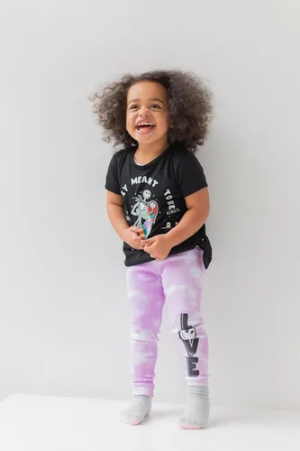 Vista 2 de Disney Nightmare Before Christmas - Conjunto de camiseta y leggings para niñas de Sally Jack Skellington