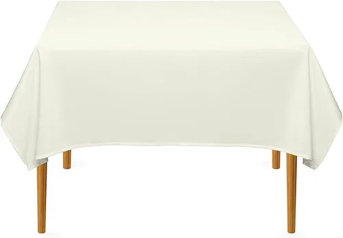 Vista 76 de Pomp - Mantel premium de poliéster con estampado abstracto de 52 x 52 pulgadas cuadradas Tela de fácil cuidado, resistente a arrugas y manchas