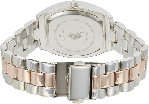 Vista 2 de US Polo Assn Reloj analógico de cuarzo para mujer con correa de aleación dos tonos 15 Modelo USC40260AZ