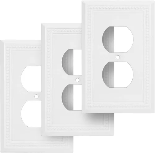 Vista 67 de Henne Bery Sunken Pearls - placa decorativa de pared, placa decorativa de pared, tapa de salida de la placa del interruptor, aleación de zinc sólida