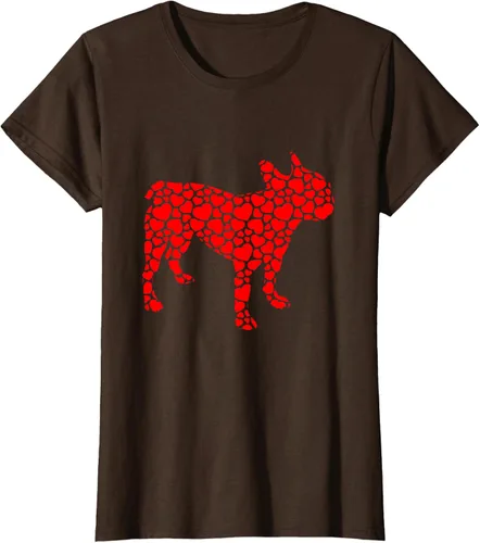Vista 13 de Camiseta de San Valentín con forma de corazón Bulldog francés, Negro