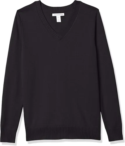 Vista 8 de Suéter Tienda Essentials para mujer, 100% algodón, de manga larga, con cuello en V
