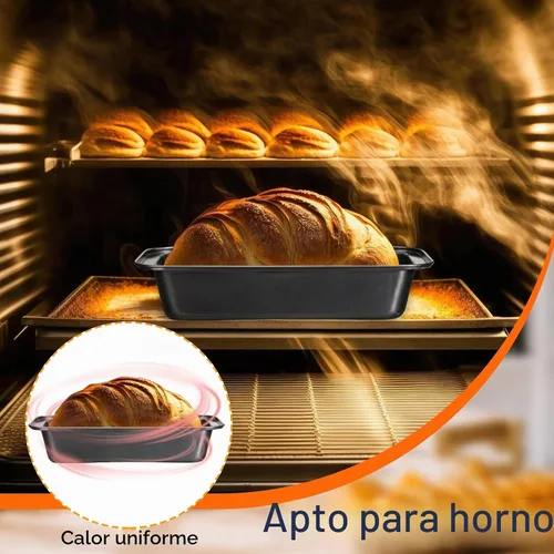 Vista 5 de Sliner - 6 moldes para pan de 12 x 5 pulgadas de largo para hornear pan