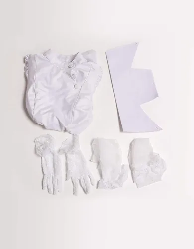 Vista 9 de Miccostumes Disfraz de anime para mujer, disfraz de enfermera con medias y guantes