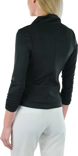 Vista 90 de ToBeInStyle Blazers de manga larga con cremallera y botones para mujer