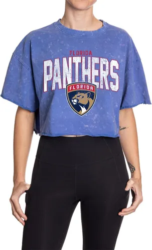 Vista 23 de Calhoun NHL Surf & Skate Camiseta de mujer de corte amplio con hombros caídos y lavado ácido