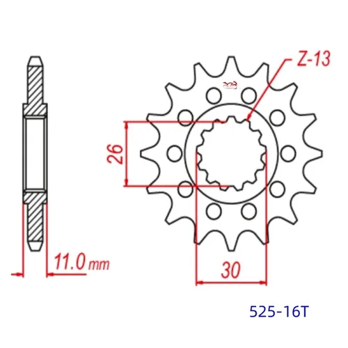 Vista 3 de Chain 16T 47T Front Rear Sprocket Wheel Compatible with Yamaha TDM900 5PS TDM 900A ABS FZ8 FZ8N FZ8S FZ-8 FZ-8S FZ-8N FZ 8 TDM 900 525(Front Rear)