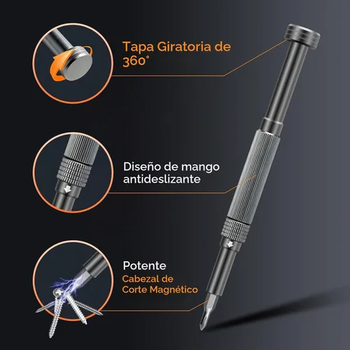 Vista 6 de UF-TOOLS Juego de destornilladores de precisión electrónica 83 en 1, mini kit de herramientas de reparación magnética profesional con Torx Phillips